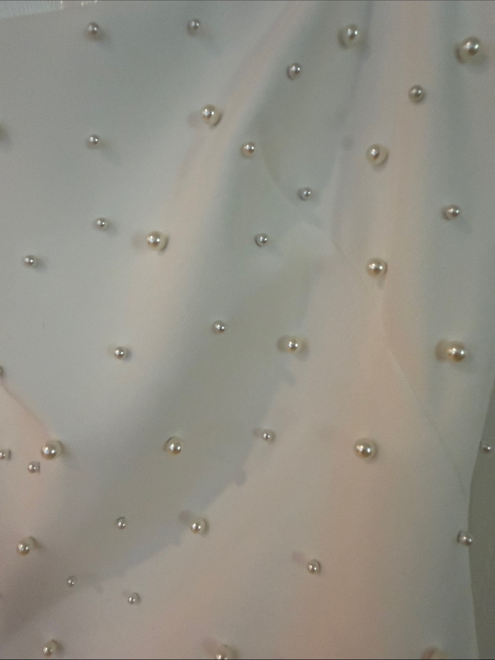 Jenny Yoo Oksana White Beaded Slip Midi Dress with Spaghetti Straps, Size 2 - Picture 7 of 7